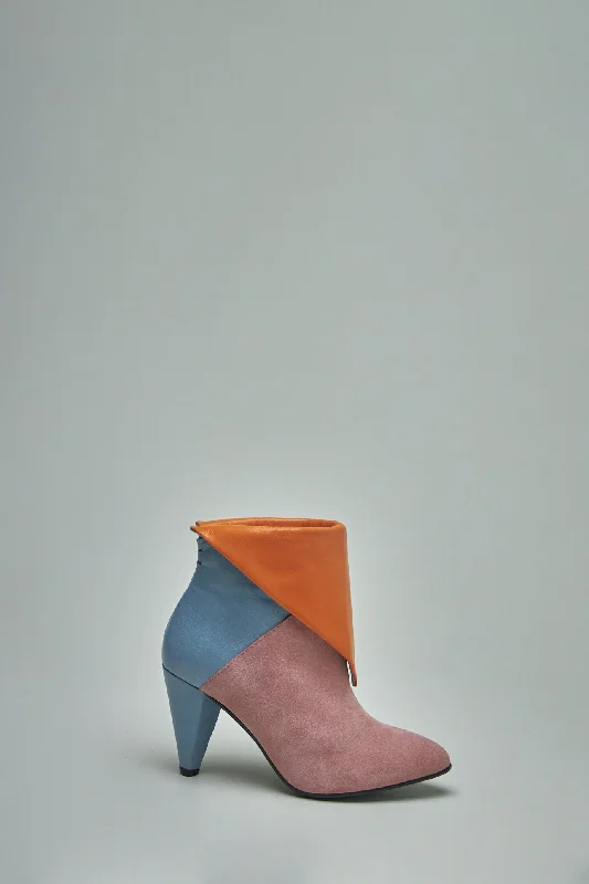 Lise Light blue – pink - orange---Fashionable Kitten Heels for Date Night