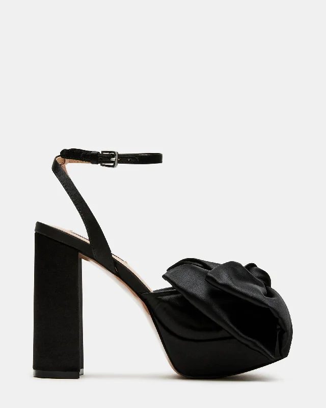 LIVELY BLACK SATINAffordable Satin Heels with a Luxe Touch