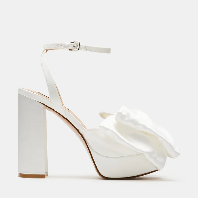 LIVELY WHITE SATINAffordable Satin Heels with a Luxe Touch