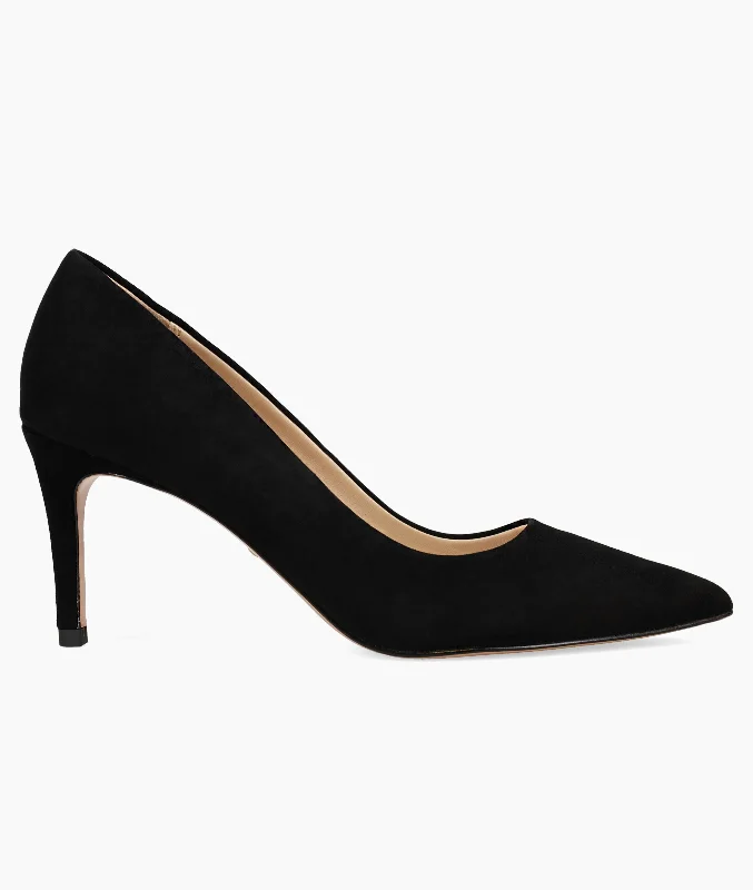 Lizel Mid Heel - Black---Fashionable Kitten Heels for Date Night