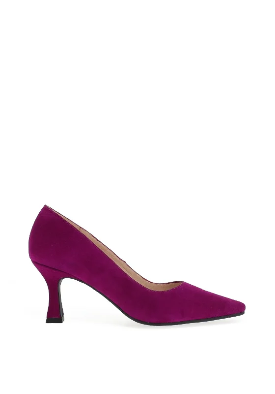 Affordable Suede Ankle Pumps for All-Day Wear--Lodi Jona Suede Low Heel Court Shoes, Orchid