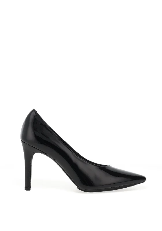 Sleek and Shiny Patent Pump Heels for a Polished Look--Lodi Rinata Patent Leather Heels, Black