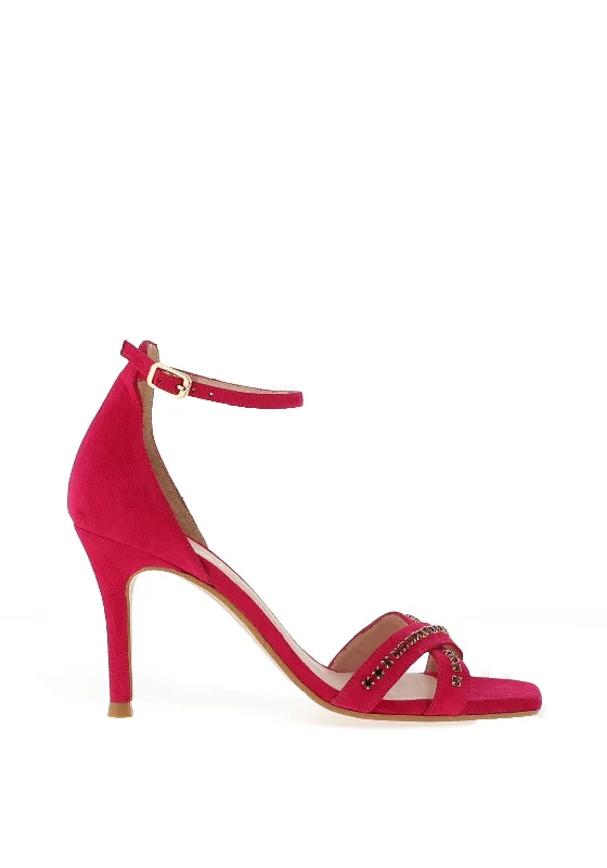 Affordable Suede Ankle Pumps for All-Day Wear--Lodi Sameria Suede Leather Stiletto Heeled Shoes, Pink