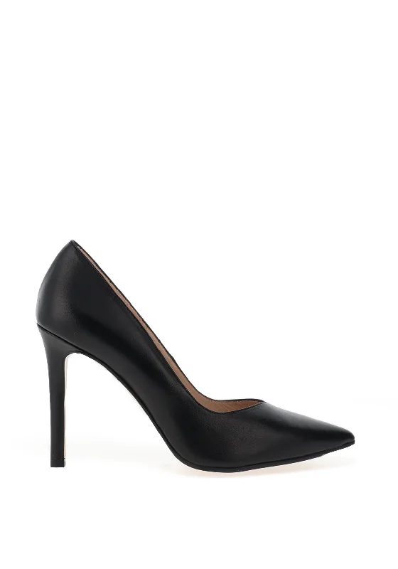 Lodi Victory Leather Court Shoe, Kalima Black---Comfortable Leather Pumps for Office and Everyday Wear