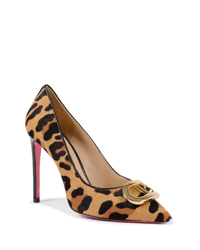 Stiletto Heel Pumps with Perfect Fit--Logo Fairy Pump Leopard-Fashionable & Classic