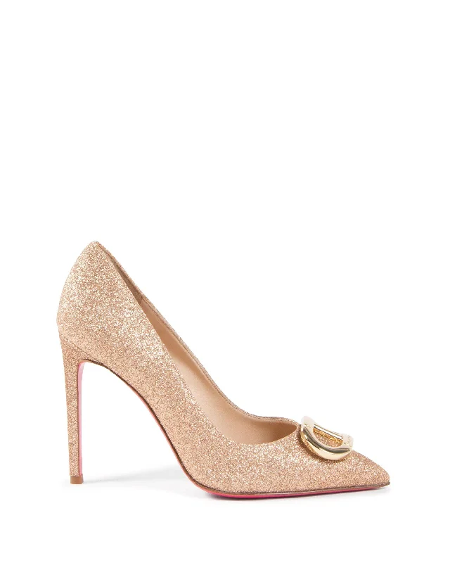 Logo Glitter Fairy Pump---Trendy Glitter Heels for a Glamorous Look