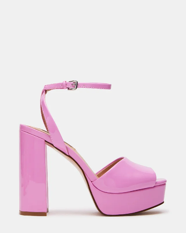 Versatile Heeled Sandals for Any Occasion---LOURDES PINK PATENT