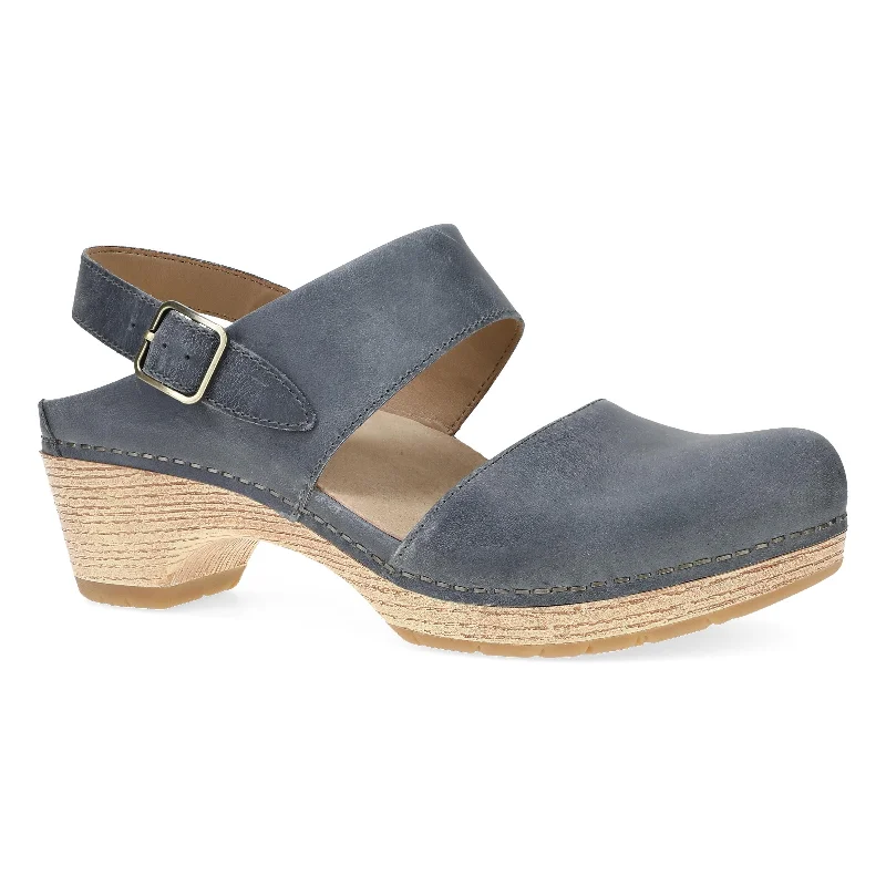 Stiletto Heel Pumps with Perfect Fit--Lucia Denim Oiled Pull Up-Fashionable & Classic