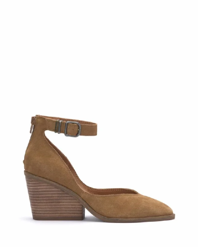 Lucky Brand Women's Stephi Brown M---Fashionable Kitten Heels for Date Night