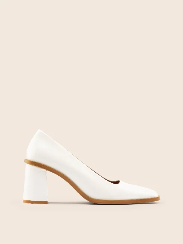 Lugo Cream Pump---Fashionable Kitten Heels for Date Night