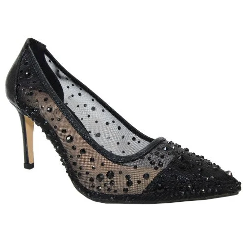 Versatile Heeled Sandals for Any Occasion---Lunar Womens/Ladies Argo Mesh Court Shoes