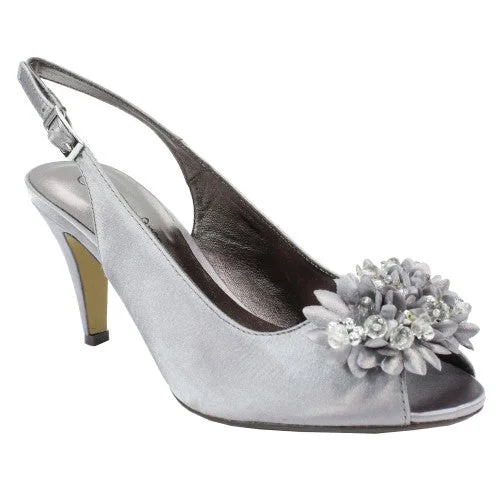 Versatile Heeled Sandals for Any Occasion---Lunar Womens/Ladies Sabrina Corsage Court Shoes