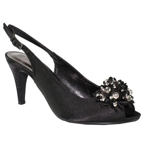 Versatile Heeled Sandals for Any Occasion---Lunar Womens/Ladies Sabrina Court Shoes