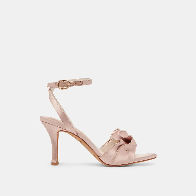 LUNETE HEELS LT BLUSH SATINAffordable Satin Heels with a Luxe Touch