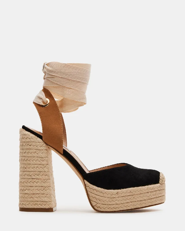 Affordable Suede Ankle Pumps for All-Day Wear--LUVLEY BLACK SUEDE