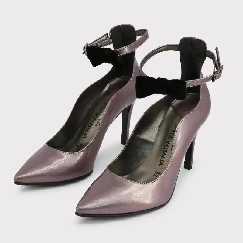 Versatile Heeled Sandals for Any Occasion---Made in Italia - ANGELICA - Violet