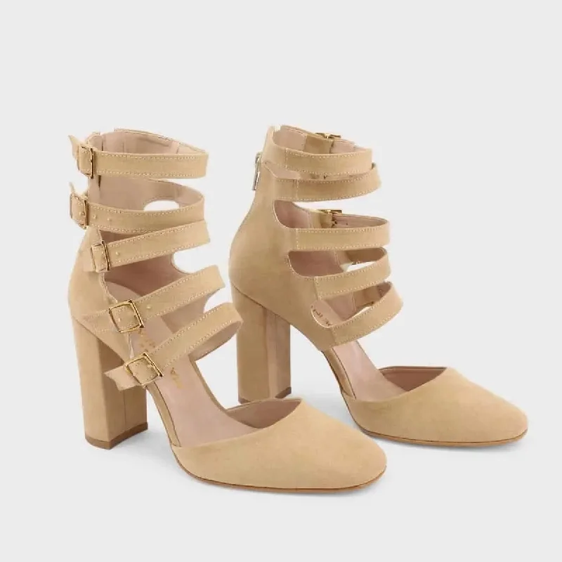 Versatile Heeled Sandals for Any Occasion---Made in Italia - CORA - Brown