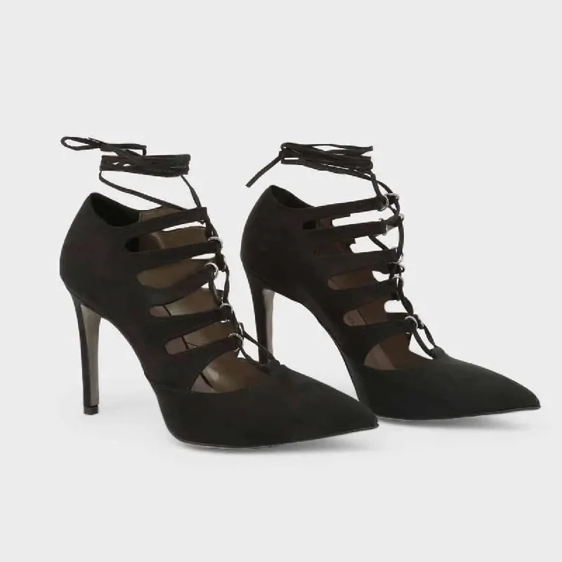 Versatile Heeled Sandals for Any Occasion---Made in Italia - MORGANA - Black