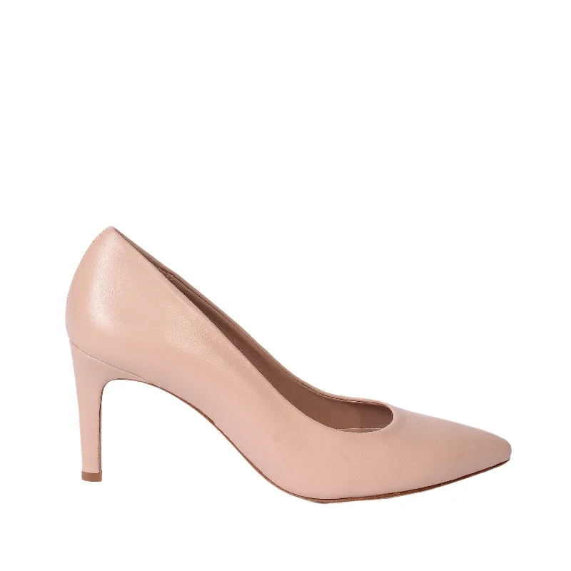 Rosa Nude Leather Pumps---Comfortable Leather Pumps for Office and Everyday Wear