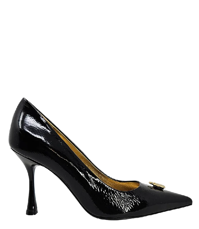 Versatile Heeled Sandals for Any Occasion---Black Pump With Lock