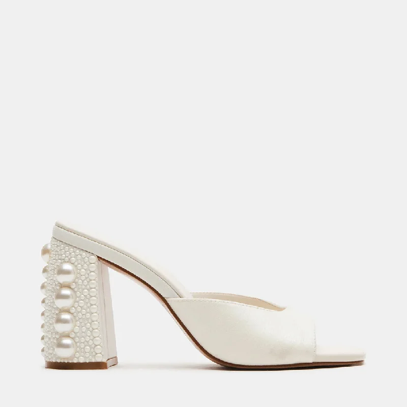 Versatile Heeled Sandals for Any Occasion---MANIA-P WHITE