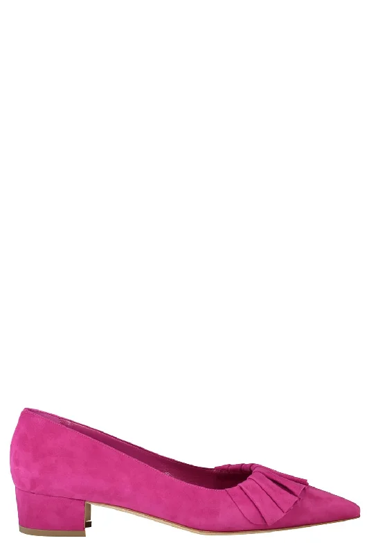 Trendy Chunky Heel Pumps for Casual Wear--Newton Loafer 30 - Dark Pink