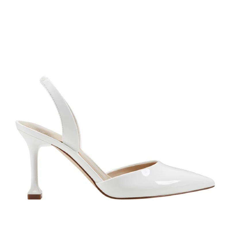 Marc Fisher Women's Hadya White M---Fashionable Kitten Heels for Date Night