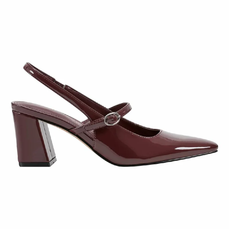 Marc Fisher Women's Lanai Burgundy M---Fashionable Kitten Heels for Date Night