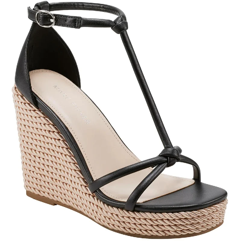 Stylish Ankle Strap Heels for Women--Marc Fisher Womens Zinck Open-toe Ankle Strap Wedge Heels