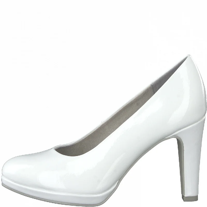 Sleek and Shiny Patent Pump Heels for a Polished Look--Dress to Impress White Patent Pumps