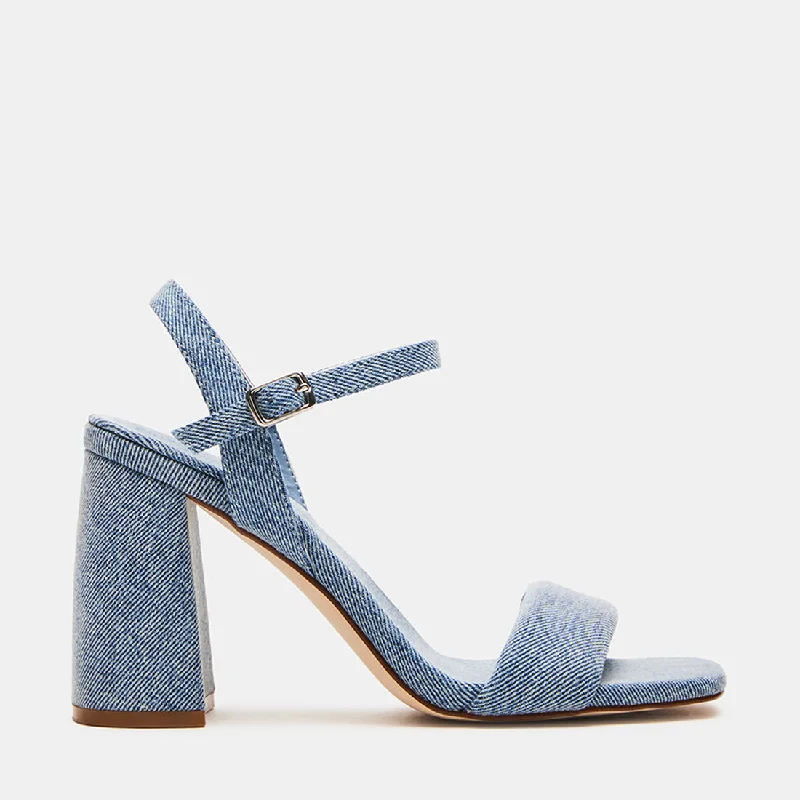 MAREENA DENIM FABRIC---Chic Denim Fabric Heels for a Unique Look