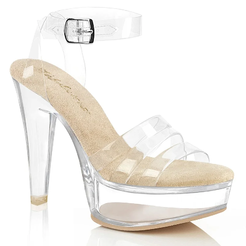 Versatile Heeled Sandals for Any Occasion---MARTINI-505 Clear-Cream/Clear