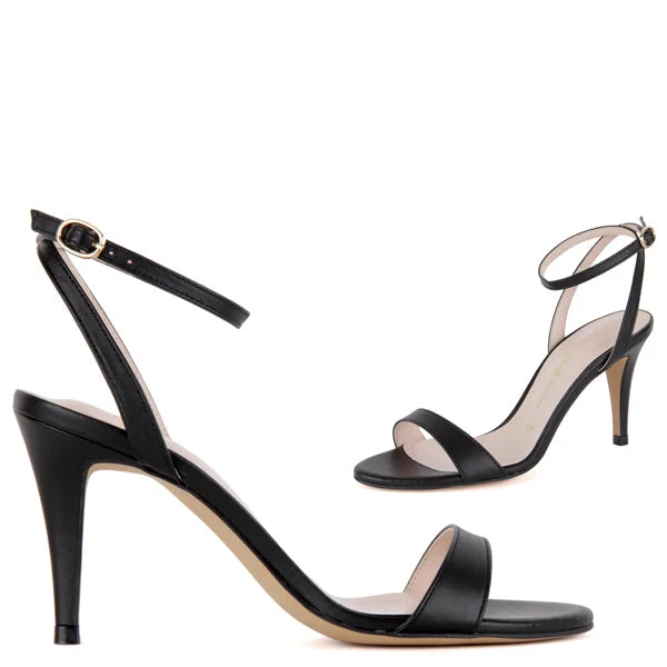 MEGAN - black leather---Comfortable Leather Pumps for Office and Everyday Wear