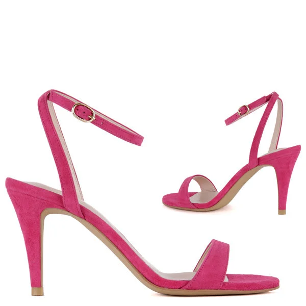 Affordable Suede Ankle Pumps for All-Day Wear--MEGAN - pink suede