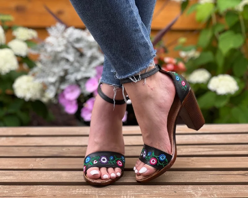 Camila Floral Heels---Fashionable Kitten Heels for Date Night