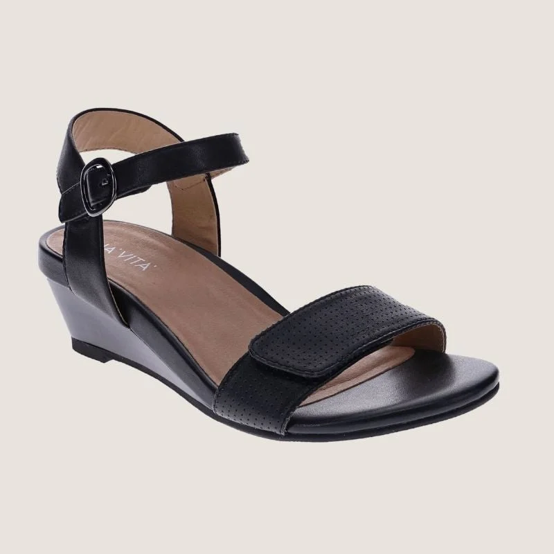 Versatile Heeled Sandals for Any Occasion---Mia Vita Nelly Wedge