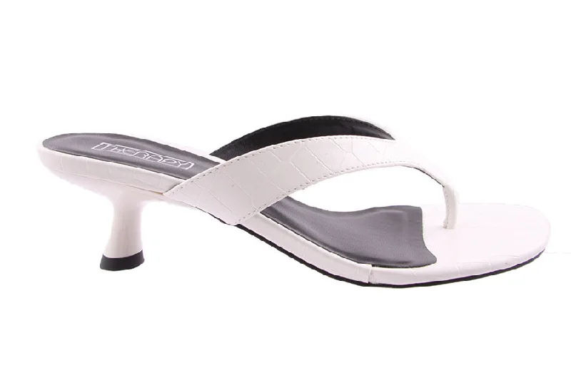 Versatile Heeled Sandals for Any Occasion---MICI WHITE CROC