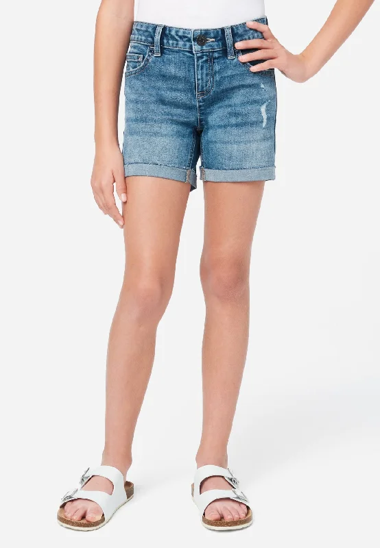 Midi Denim Shorts