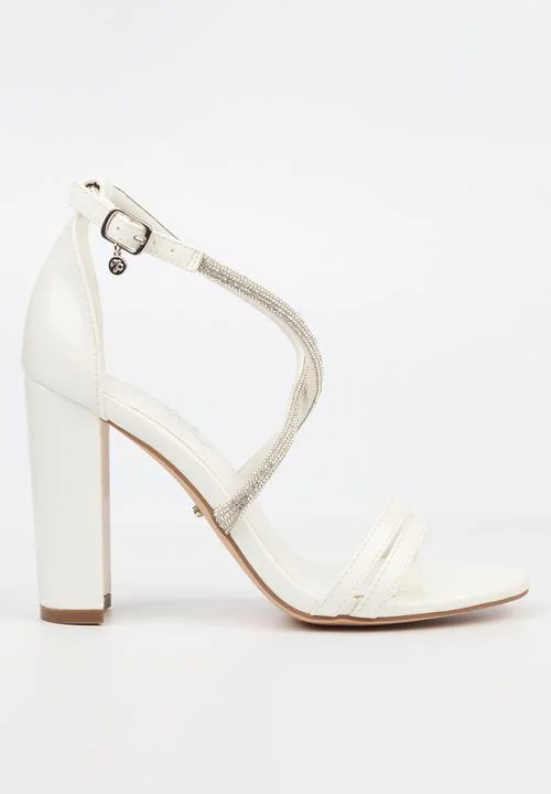 Miss Black Ladies Border 5 Heels White---Fashionable Kitten Heels for Date Night