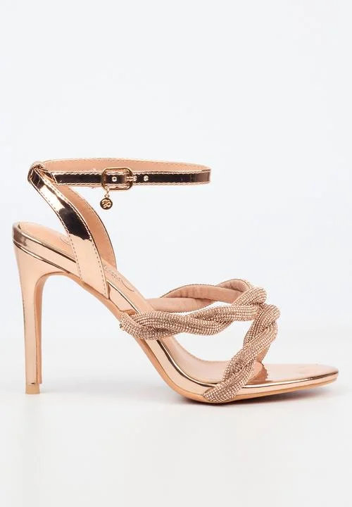 Miss Black Ladies Jazz 19 Heels Rose Gold---Fashionable Kitten Heels for Date Night