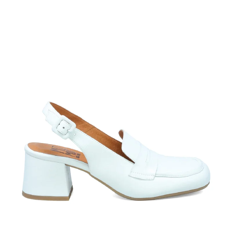 Miz Mooz Women's Satire in White---Fashionable Kitten Heels for Date Night