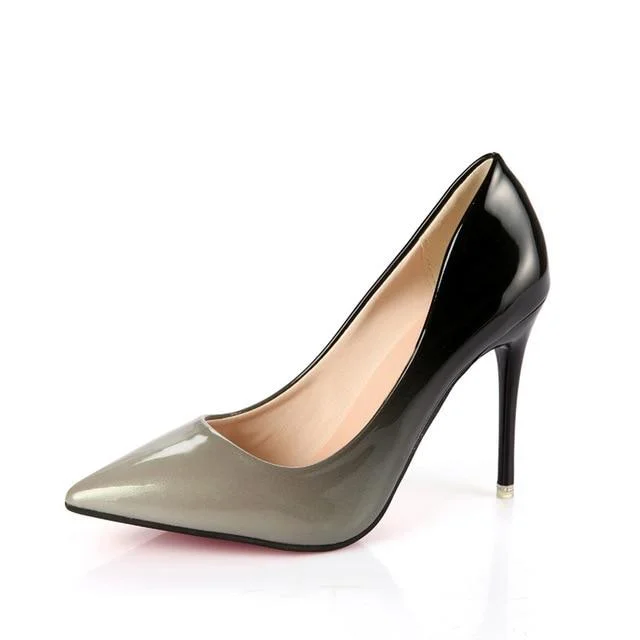 gray pumps11cm