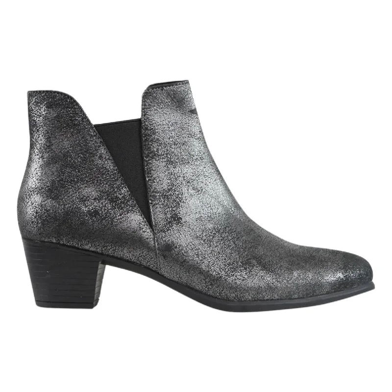 Affordable Suede Ankle Pumps for All-Day Wear--Munro Women's Jackson Graphite Metallic Suede