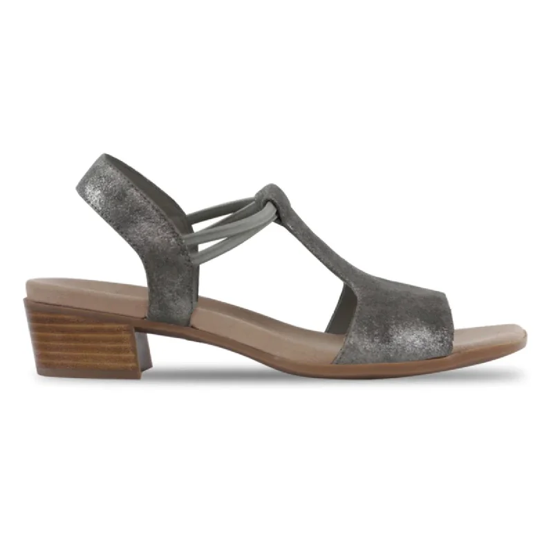 Versatile Heeled Sandals for Any Occasion---Munro Women's Susan Gunmetal Metallic