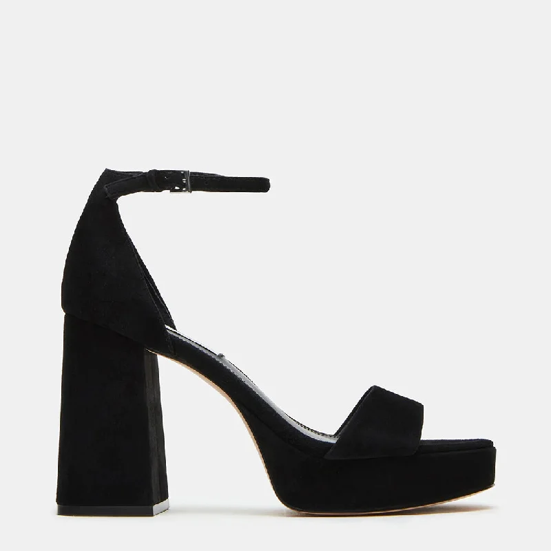 Affordable Suede Ankle Pumps for All-Day Wear--MYTHIC BLACK SUEDE