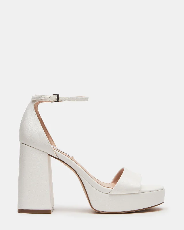 MYTHIC WHITE SATINAffordable Satin Heels with a Luxe Touch