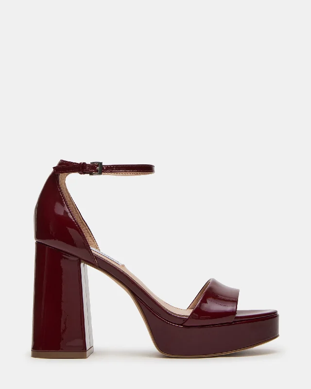 Sleek and Shiny Patent Pump Heels for a Polished Look--MYTHIC WINE PATENT LEATHER