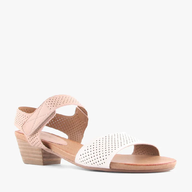 Versatile Heeled Sandals for Any Occasion---NAIL WHITE/BLUSH