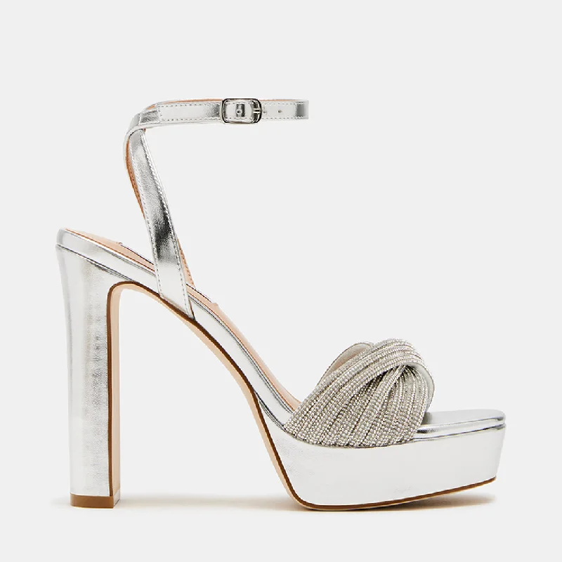 Versatile Heeled Sandals for Any Occasion---NANI SILVER MULTI