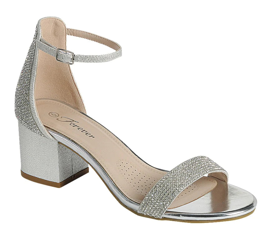 Nataly-10 | Silver---Fashionable Kitten Heels for Date Night